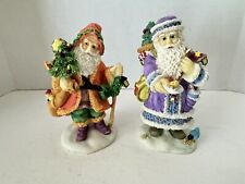 2 Vintage 1995 Bronson Collectibles Old World Santas by Katharine Stevenson picture