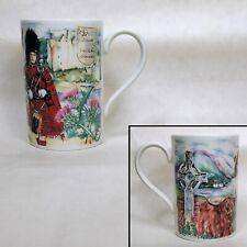 Vintage Dunoon Scotland Mug Castle Piper Thistle Highland Cow Cattle Stoneware picture