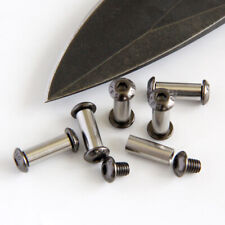 10pcs Knife Handle Bolt Rivets Scale Screw Fastener Nut Round Hex Head US picture