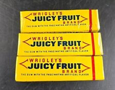 Vintage Lot Of 3 Packs Wrigley’s Juicy Fruit Chewing Gum Unopened Made In USA  picture