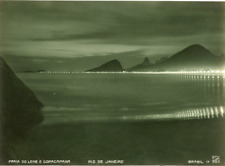 Bippus, Brazil, Rio de Janeiro, Praia do Leme and Copacabana Vintage Silver Print picture