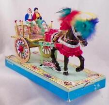Sicilian Pony Cart Donkey Horse People Ruggero King Wood Small Folk Art Vintage picture