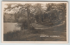 Postcard RPPC Dirt Path Along Saylor's Lake in Saylorsburg, PA picture