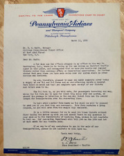 Pennsylvania Airlines - 1935 Pittsburgh, Pennsylvania vintage business letter picture