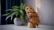 Long-Eared Owl Wooden owl Wood Carving Wooden  Wood sculpture owl picture