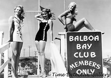 Women of the Balboa Bay Club, Newport Beach, California  - Vintage Photo Print picture