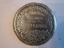 1930 FRIGIDAIRE MEDAL OF HONOR - STERLING SILVER - CHRISTMAS MEDAL -1 1/4