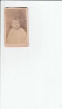 CDV SCARCE BEARDSTOWN ILLS, TODDLER THIN CURLY ,BANG HAIR, LACE SLEEVE TOP DRESS picture