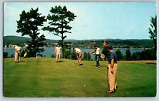 VTG 1950s Chrome The Concord Hotel Kiamesha Lake New York Postcard Golfers  picture