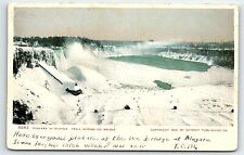 1906 NIAGARA FALLS IN WINTER VERY EARLY UNDIVIDED DETROIT PUBLISH POSTCARD P3538 picture