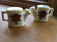 Vintage Salt & Pepper Shakers Watering Can Roses Made In Japan picture