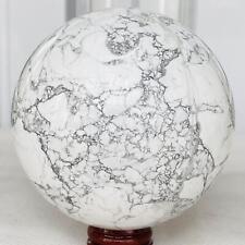 Natural white turquoise Sphere Quartz Crystal Ball Reiki Healing 2160G picture