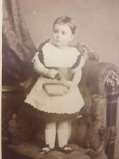 Birmingham c.1890s CDV Original Victorian Photo-Little Girl Short Hair. picture