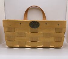 PETERBORO BASKET CO. WALL Basket with Leather Handle picture