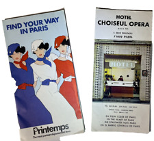 1970's Paris France brochures Hotel Choiseul Opera Printemp Map Chopotel picture