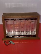 Vintage Beneficial Mutual Savings Bank Coin Sort N Save M A Gerett w/ Key picture