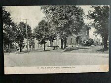 Postcard Greensburg PA - c1900s Public School No.1 with Cannon picture