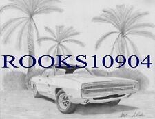 1970 Dodge Charger R/T MUSCLE CAR ART PRINT picture