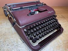 1958 Olympia SM3 Working Maroon Vintage Portable Typewriter w New Ink picture