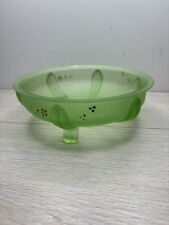 Uranium Glass Footed Bowl Vintage picture