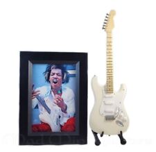 Miniature Guitar JIMI HENDRIX + PHOTO 6X4. Creamy Woodstock picture