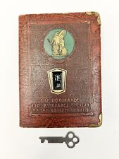 Antique Cale Meter Coin Bank Book Calendar WITH KEY Bank Equitable Life Ins picture