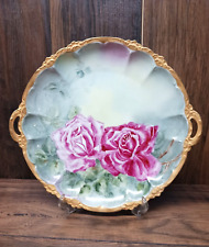 ANTIQUE RC CLAIRE BAVARIA ROSENTHAL HAND PAINTED ROSES FLORAL CABINET PLATE 11