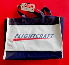 Rare Vintage FLIGHTCRAFT AIRLINE Carry On FLIGHT BAG w/ CREW ID TAG picture