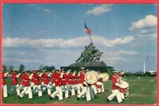 Arlington Virginia~US Marines War Memorial & Marching Band~Vintage Postcard picture