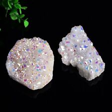 1X Natural Rainbow Angel Aura Quartz Cluster Vug stone Healing Crystal Specimens picture
