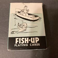 Vintage 1950s Fish Up Playing Card Deck - 52 Different Cartoons - Complete picture