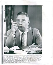 1961 John Theobald New York City Superintendent News Conference Wirephoto 8X10 picture