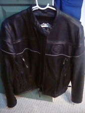 Womens Harley Davidson Leather Jacket Size L With Liner Heavy and Warm picture