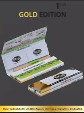 Rollos Gold 1 1/4*79mm Rice Rolling Papers Kit/Filters/Stick/Scoop(5 packs) picture