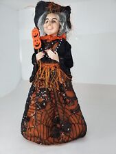 Halloween Witch  Doll Home Decor Tree Topper 16” picture