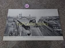 PBNC Train or Station Postcard Railroad RR NEW RAILROAD STATION BRIDGEPORT CONN picture