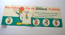 Vintage 1960's Mayo Spruce Shirt Sales Display Poster with Woody Woodpecker picture