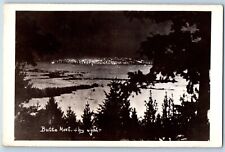 Butte Montana MT Postcard RPPC Photo By Night View c1930's Unposted Vintage picture