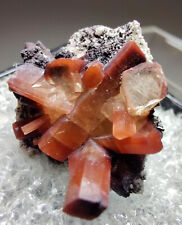 Red Topaz crystals with Rutile. Tepetate, Mexico. 2.5 cm. Video. picture