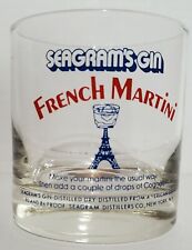 Vintage 1970’s Seagram's Gin French Martini Rocks Drink Glass Eiffel Tower picture