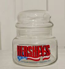 Vintage Hershey's The Great American Chocolate Bar American Flag Glass Canister picture