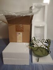 Longaberger 2011 Earth & Sky Candle Holder - Metal Stand & Glass Hurricane - NIB picture