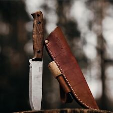 BPS Knives Adventurer Bushcraf Knife Full Tang Knife Leather Sheath & Ferro Rod picture