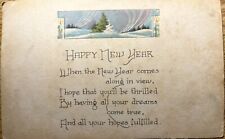 Milton Mills NH Postcard Happy New Years Winter Scene Greetings New Hampshire picture