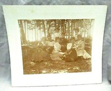 Antique Cabinet Photo CDV 8 Victorian Ladies Boaters Relaxing Louisa Blatter picture