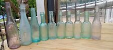 Antique Lot of 10 Condiment / Ketchup / Worcestershire Sauce Bottles picture