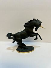 The Franklin Mint Black Basalt Unicorn Treasury Figurine David Cornell RARE  picture