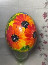 Real Ukrainian Easter eggs. Hand-made ostrich Easter egg  . 01 picture