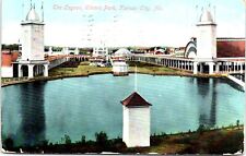 Postcard 1909, The Lagoon, Electric Park,  Kansas City Missouri, Sent to Vermont picture