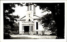 Methodist Episcopal Church ~ Lawton Michigan MI ~ RPPC real photo old car picture
